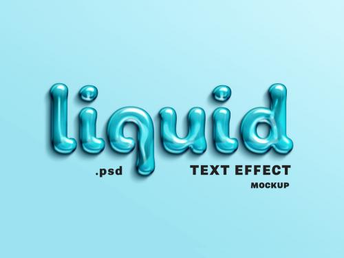 Liquid Text Effect Mockup - 462310146