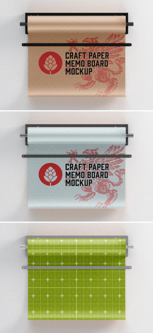 Craft Paper Memo Board Mockup - 462310236