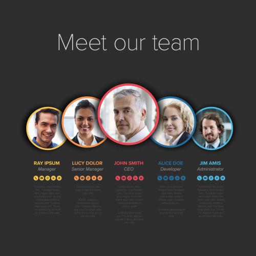 Meet Our Company Team Modern Presentation Layout - 462310251