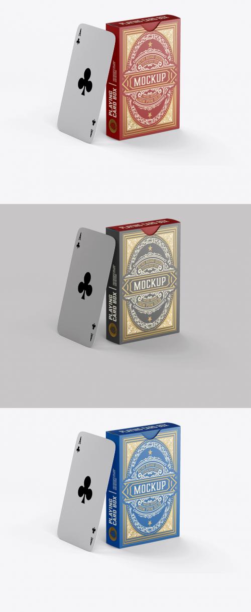 Box with Playing Cards Mockup - 462310277