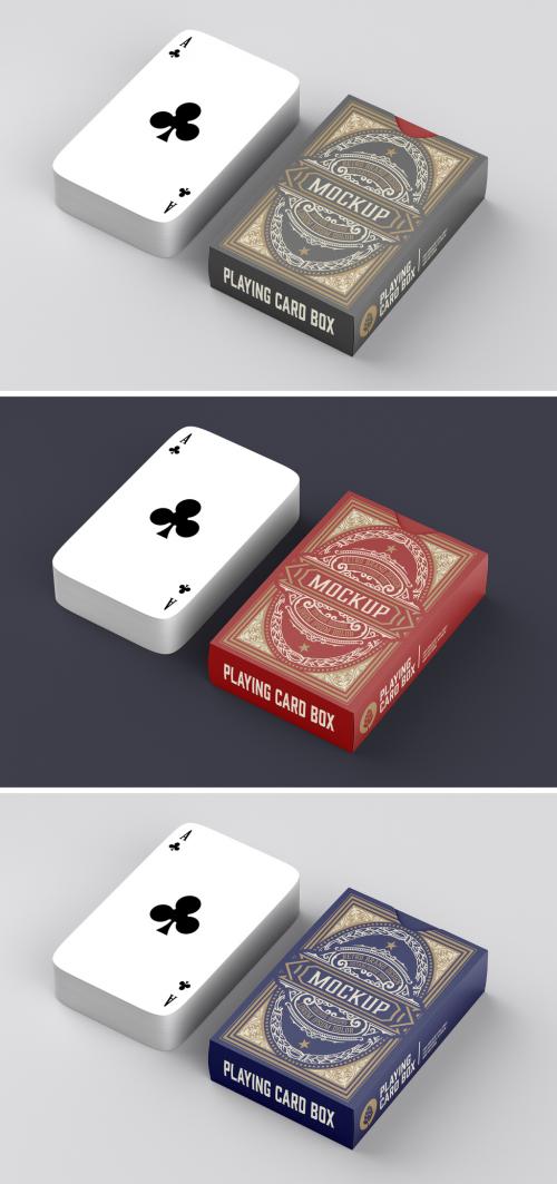 Box with Playing Cards Mockup - 462310285