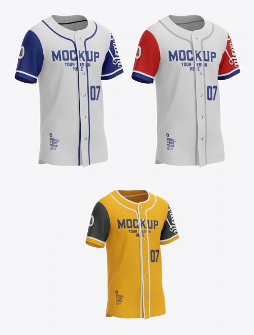 Men's Baseball T-Shirt Mockup - 462310304