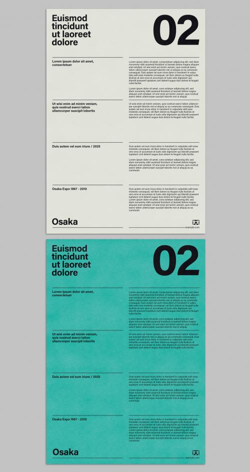 Minimal Swiss Typography Style Poster Layout - 462671301