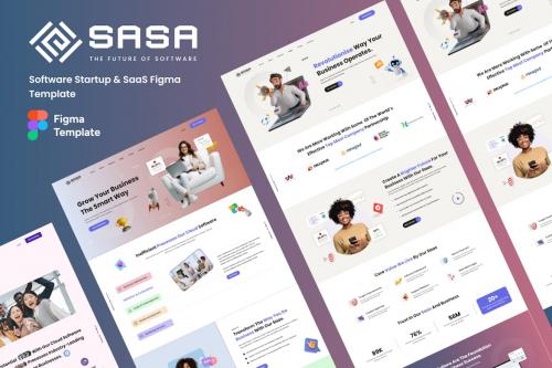 SaSa - Software Startup & SaaS Figma Template