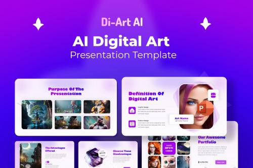 Di-Art AI Digital Art Presentation Template