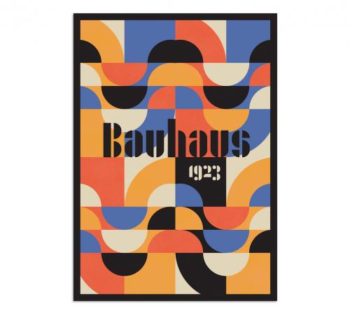 Vintage Bauhaus Geometric Poster Cover Layout - 463164625