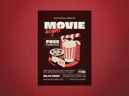 Movie Night Flyer Layout - 463164752