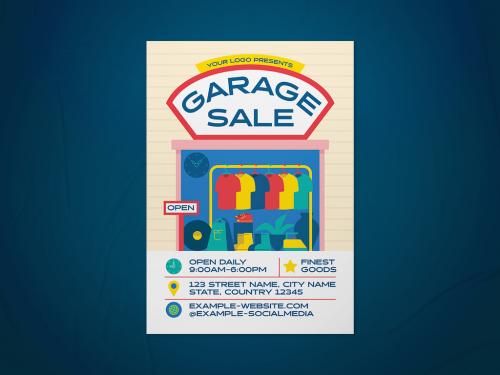 Garage Sale Flyer Layout - 463164761