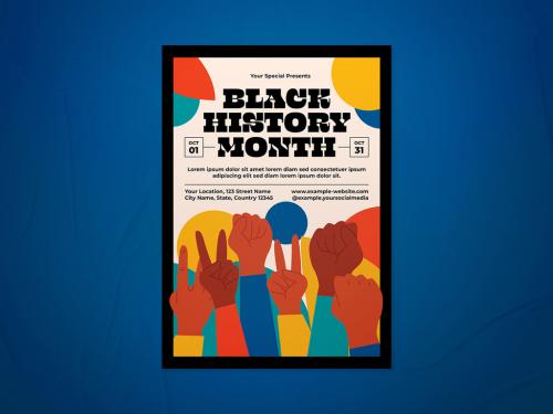 Black History Month Flyer Layout - 463164766