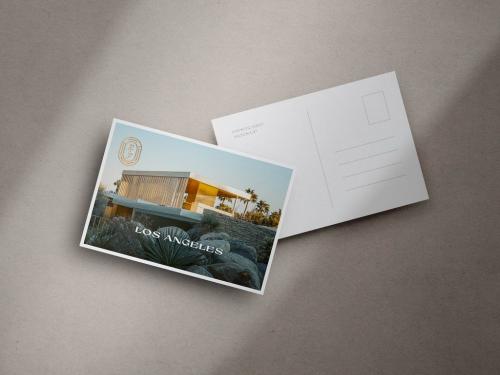 Elegant Hot Foil Stamp Postcard Mockup - 463165109