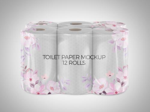 Toilet Paper Package Mockup 8 Rolls - 463166188