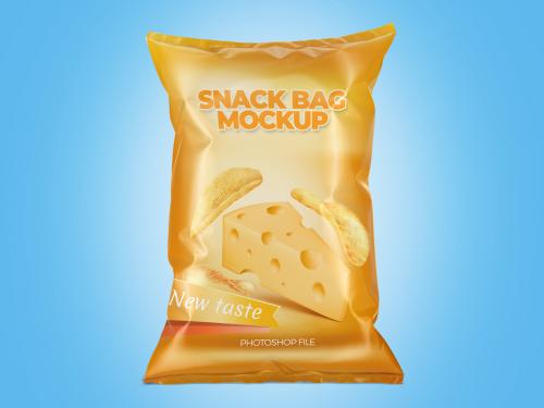 Glossy Snack Bag Mockup - 463166204