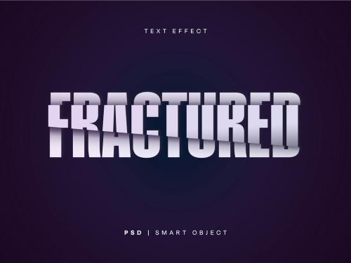 Fractured Texture Text Effect Mockup - 463166390
