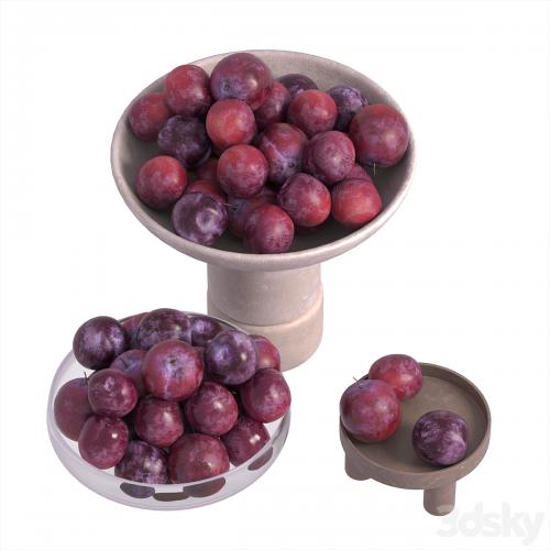 cherry plum in vases