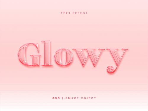 Glowy Text Effect Mockup - 463166424