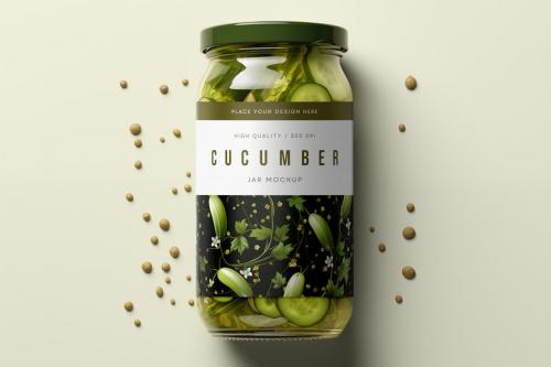 Cucumber Jar Mockup