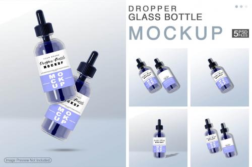 Dropper Glass Bottle - Mockup