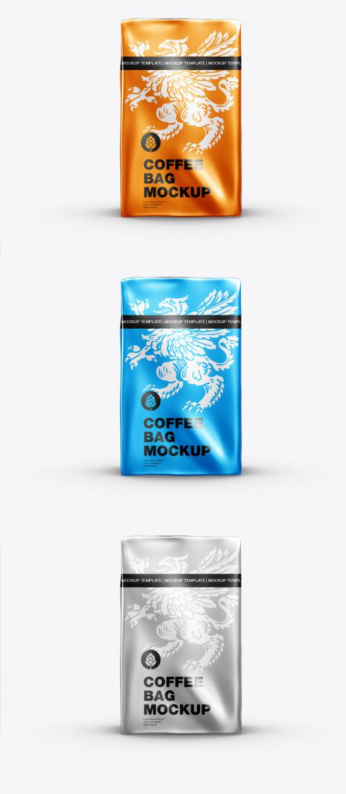 Metallic Coffee Bag Mockup - 463166811
