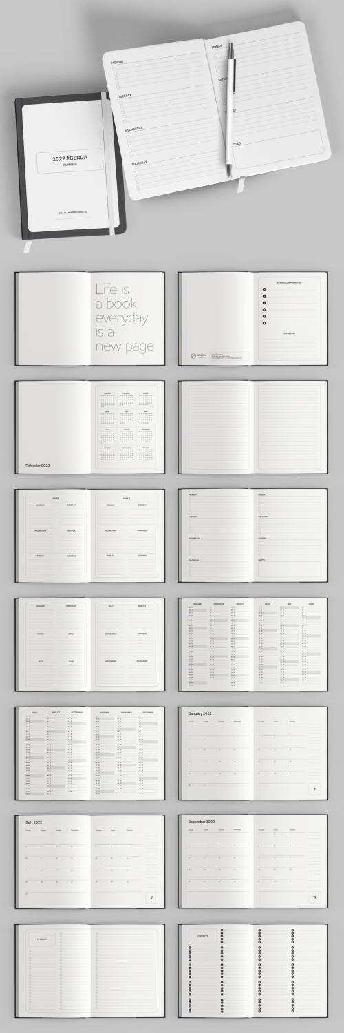 Monthly Planner 2022 Calendar Layout - 463689067