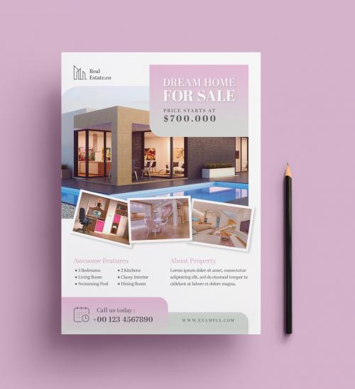 Dream Home Real Estate Flyer Layout - 463689095