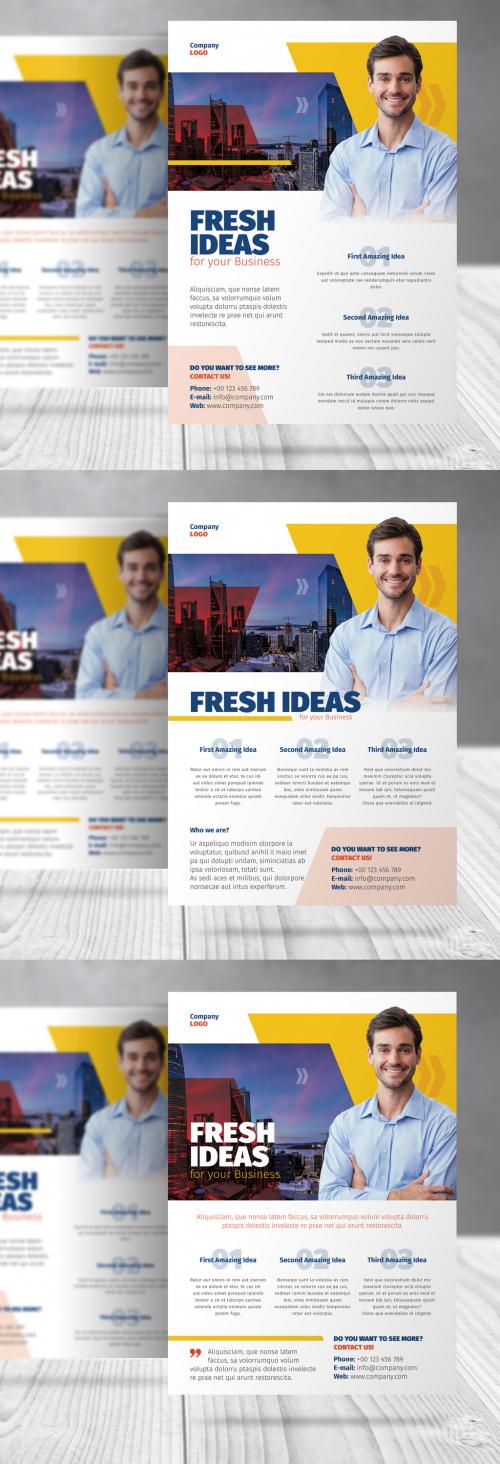 Marketing Consulting Company Flyer with Multicolored Accents - 463690081