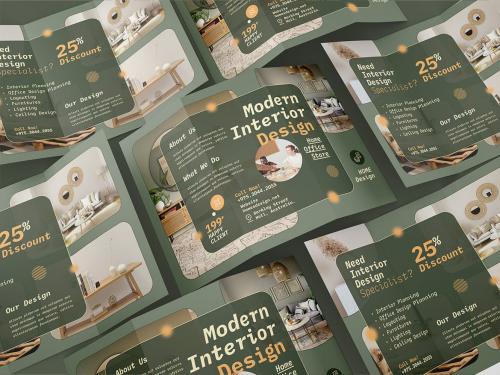 Modern Interior Design Trifold Brochure