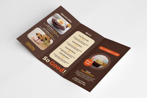 Cupcake & Bakery Shop Trifold Brochure Template
