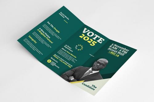 Political Election Tri-Fold Brochure Template
