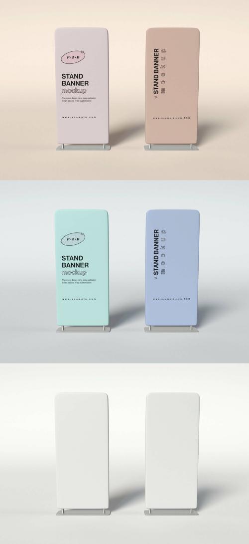 Two Stand Banners Mockup - 463916260