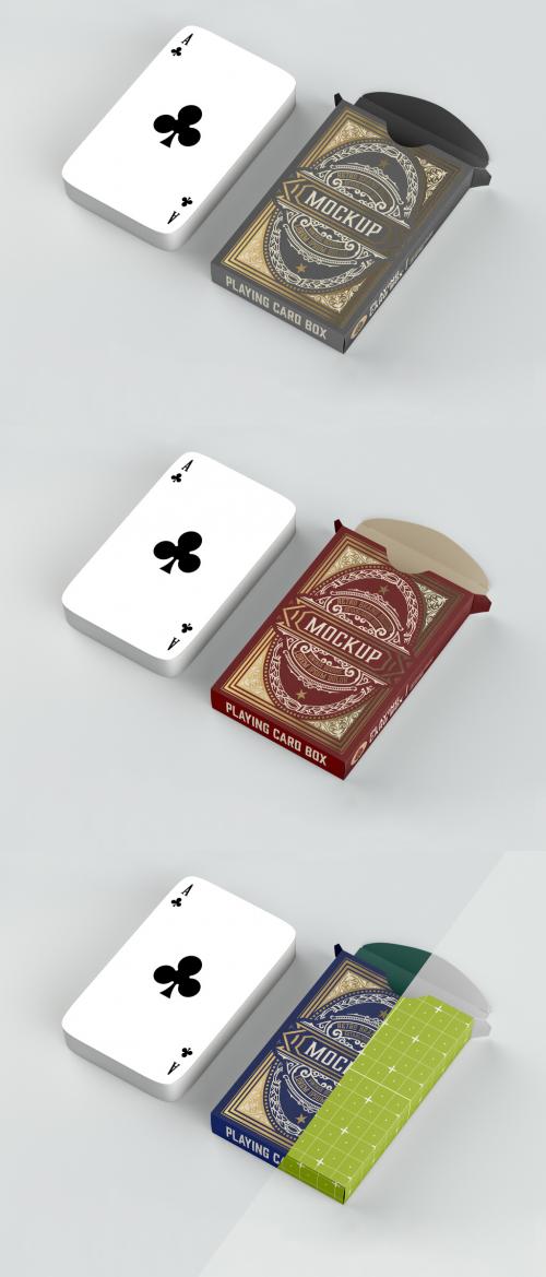 Box with Playing Cards Mockup - 463916687