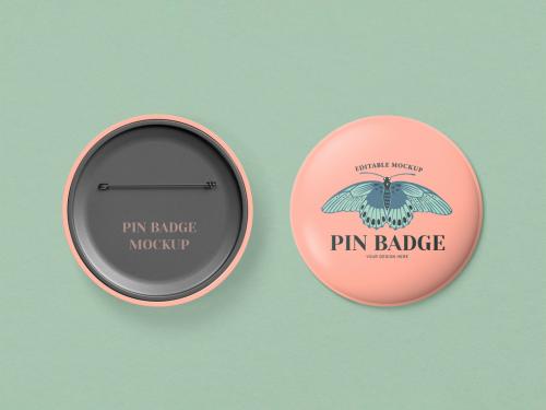 Pin Badge Mockup Set - 463918170