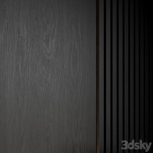 Wood material is seamless. Dark, ebony.