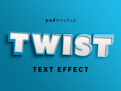 Twist Text Effect Mockup - 464127648