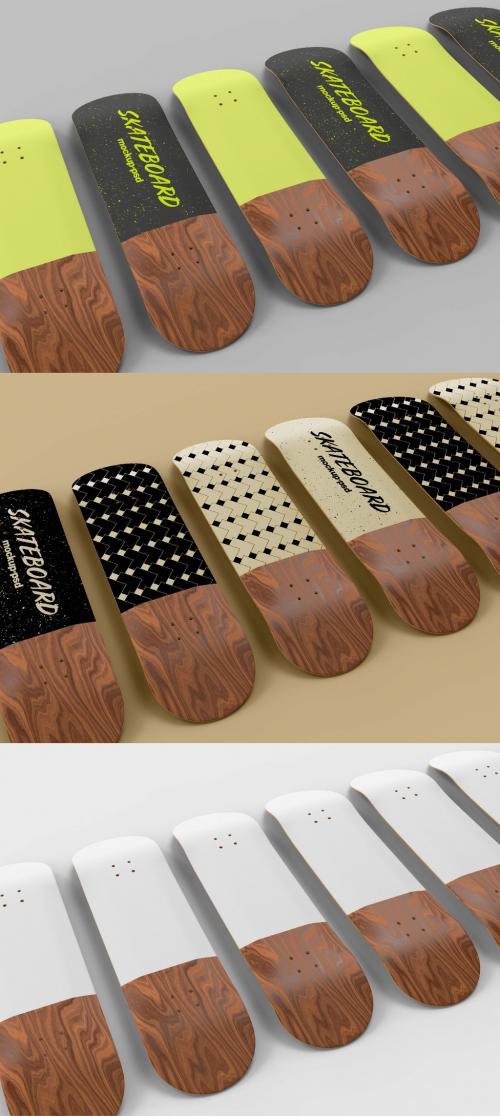 Set of Skateboards Mockup - 464127783