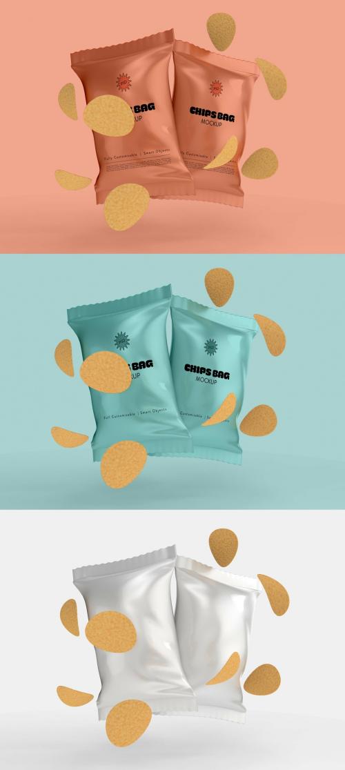 Two Snack Bags Mockup - 464127790