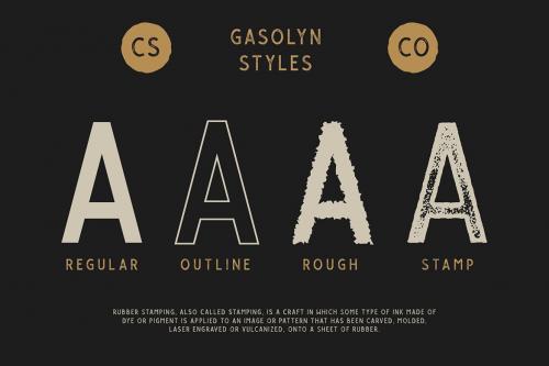 Gasolyn - Vintage Font Family