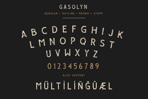Gasolyn - Vintage Font Family
