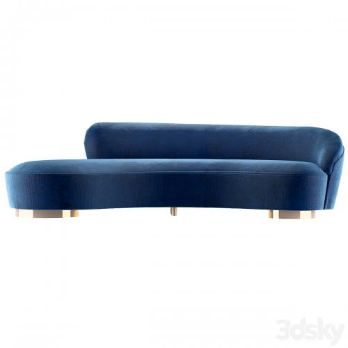 Freeform curved sofa