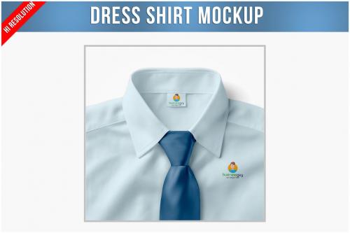 Dress Shirt with Tie Mockup