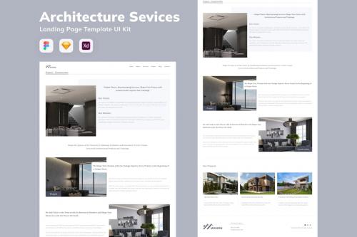 Architecture Sevices Landing Page Template UI Kit