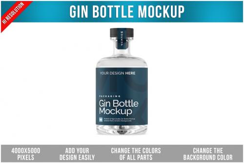 Gin Bottle Mockup