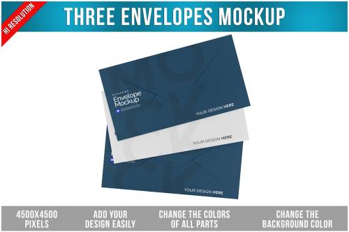 Three Envelopes Mockup
