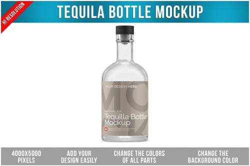 Tequila Bottle Mockup
