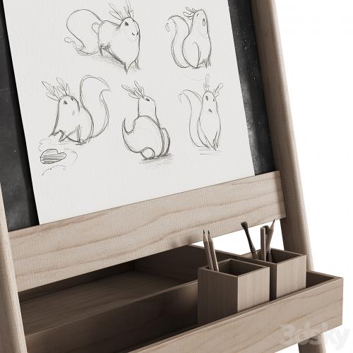 390 CB2 Wooden Kids Art Easel by Crate&kids 01