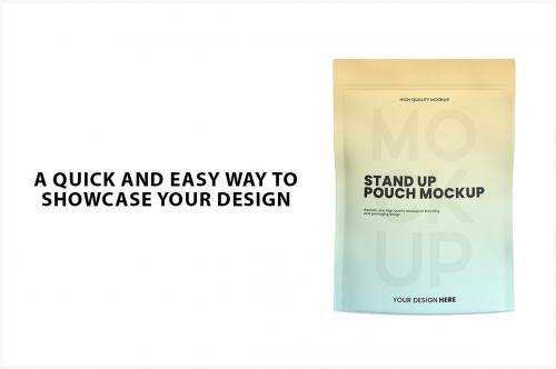 Matte Stand-Up Pouch Mockup