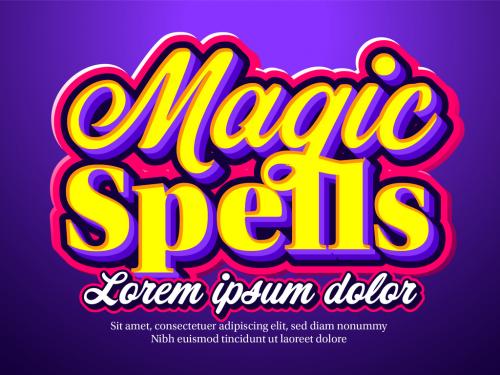 Magic Spells Medieval and Magical Text Effect - 465397910