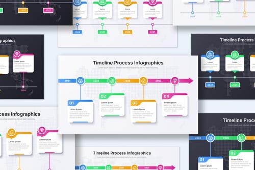 Timeline Process Infographics
