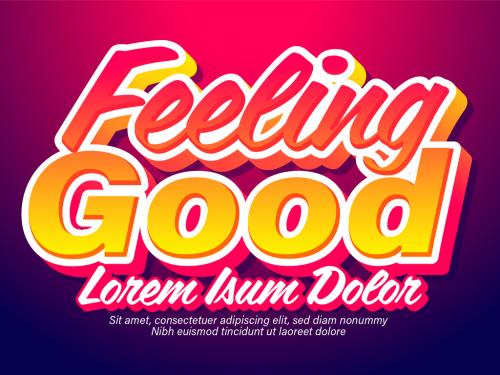 Feeling Good Bold Orange Text Effect - 465397913