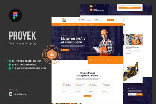 Proyek - Construction Company Figma Template