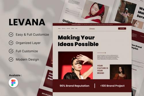Levana - Brand Design Website UI Kit Figma Templat